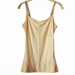 Jockey Slimming Shapewear Nude Spaghetti Tank Top Women's Large L Base Layer EUC